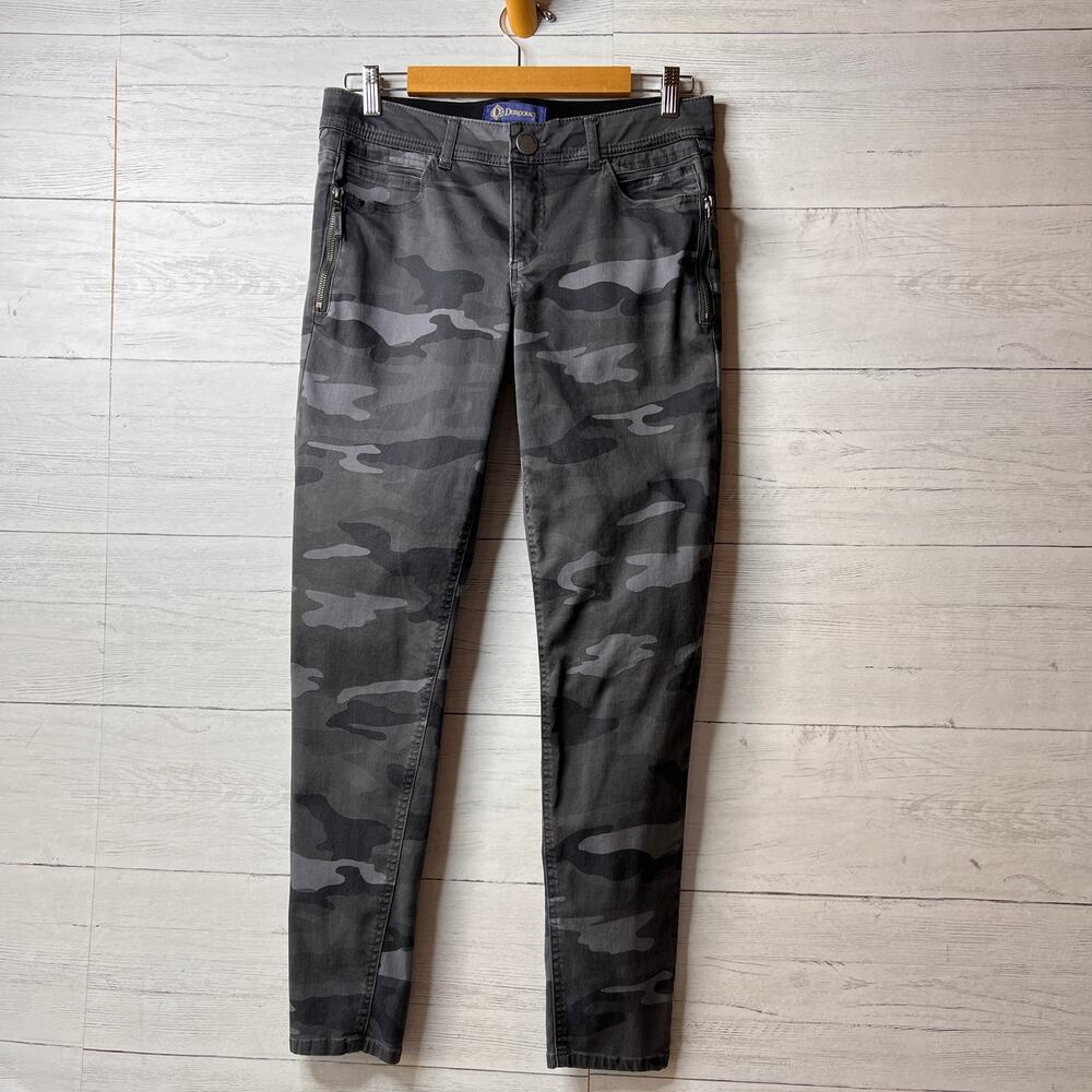 Democracy Jeans Womens Size 8 Charcoal Gray Camouflage Ab Solution Cotton Blend